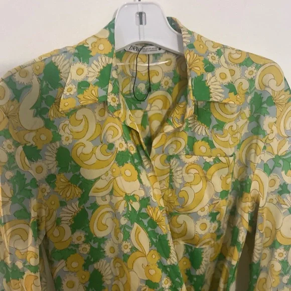 ZARA Floral Mini Wrap Dress with Satin Feel Size XS - Picture 4 of 16